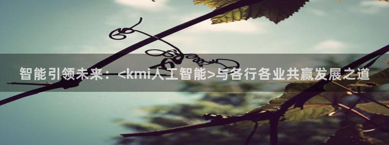 智能引领未来：<kmi人工智能>与各行各业共赢发展之道