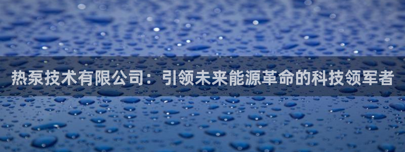 热泵技术有限公司：引领未来能源革命的科技领军者